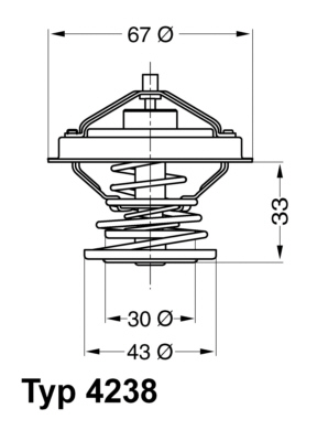 WAHLER WAH4238.92D termosztát, hűtőfolyadék