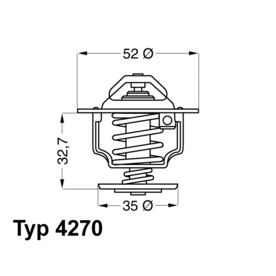BorgWarner (Wahler) 1000234793 4270.88D - Termosztát, hutofolyadék