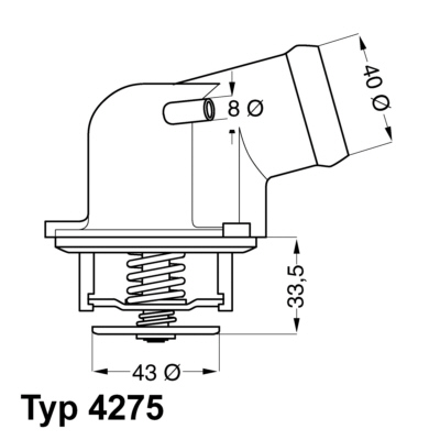 WAHLER 44179 4275.87D - Termosztát, termosztátház hűtőrendszerhez