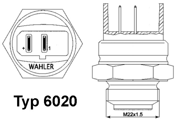 WAHLER WAH6020.95D hőkapcsoló, hűtőventillátor