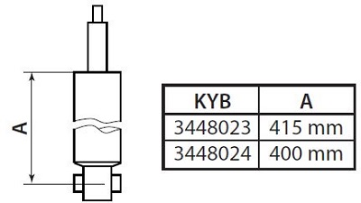 KYB KYB3448024 Lengéscsillapító VW T. GOLF VII/A3/LEON/OCTAVIA 12