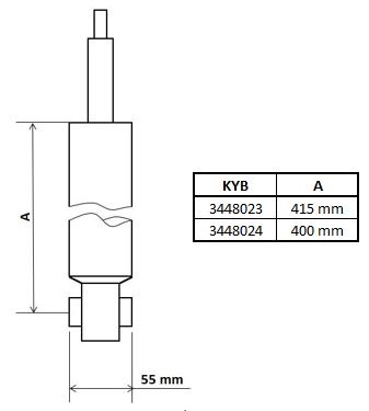 KYB 1001698675 KY3448024 - Hátsó lengéscsillapító