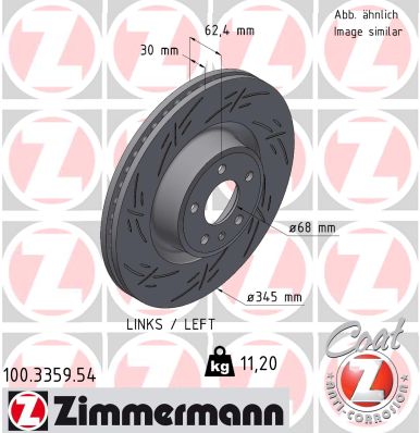 ZIMMERMANN ZIM100.3359.54 féktárcsa