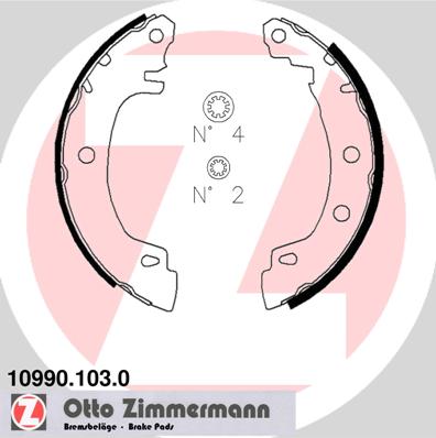 ZIMMERMANN ZIM10990.103.0 fékpofakészlet