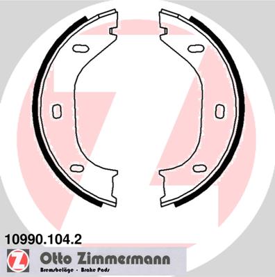 ZIMMERMANN ZIM10990.104.2 fékpofakészlet, rögzítőfék