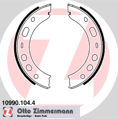 ZIMMERMANN ZIM10990.104.4 fékpofakészlet, rögzítőfék