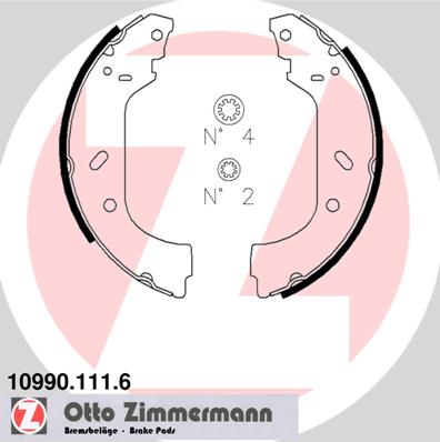 ZIMMERMANN ZIM10990.111.6 fékpofakészlet