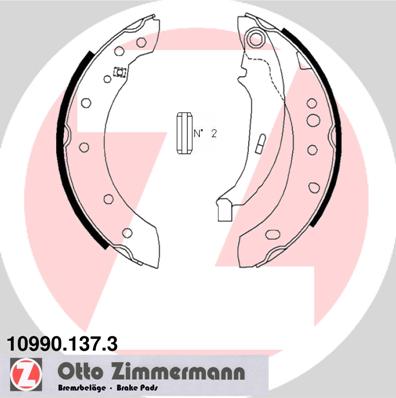 ZIMMERMANN ZIM10990.137.3 fékpofakészlet, rögzítőfék