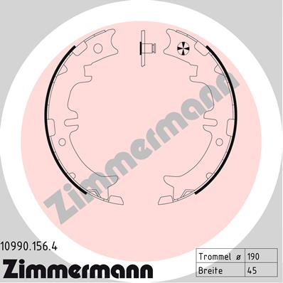 ZIMMERMANN ZIM10990.156.4 fékpofakészlet, rögzítőfék