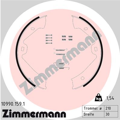 ZIMMERMANN ZIM10990.159.1 fékpofakészlet, rögzítőfék