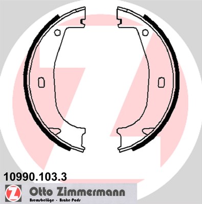 ZIMMERMANN 10990.103.3 Fékpofakészlet kézifékhez, rögzítőfékhez, dobfékhez