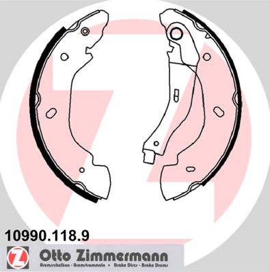 ZIMMERMANN 10990.118.9 Zimmermann fékpofakészlet