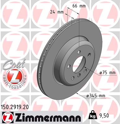 ZIMMERMANN ZIM150.2919.20 féktárcsa