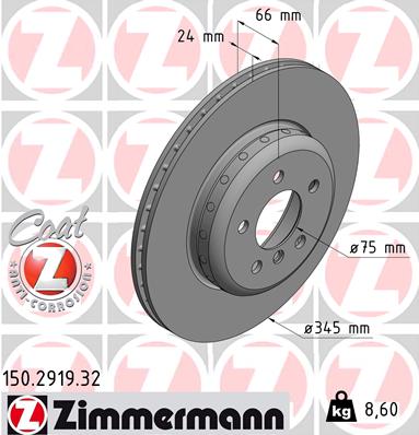 ZIMMERMANN ZIM150.2919.32 féktárcsa