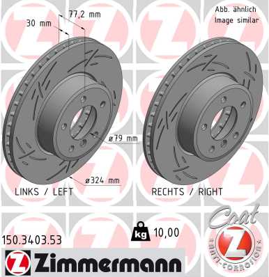 ZIMMERMANN ZIM150.3403.53 féktárcsa