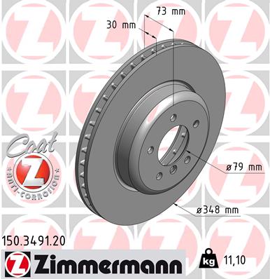 ZIMMERMANN ZIM150.3491.20 féktárcsa