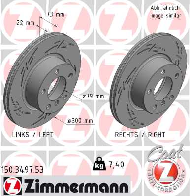 ZIMMERMANN ZIM150.3497.53 féktárcsa