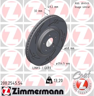 ZIMMERMANN ZIM200.2545.54 féktárcsa