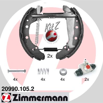 ZIMMERMANN ZIM20990.105.2 fékpofakészlet