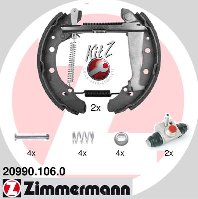 ZIMMERMANN ZIM20990.106.0 fékpofakészlet