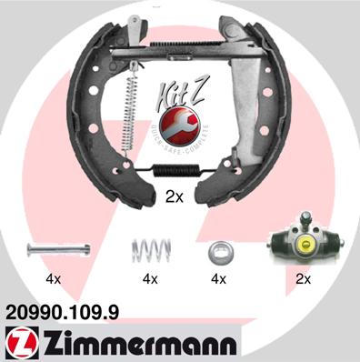 ZIMMERMANN ZIM20990.109.9 fékpofakészlet