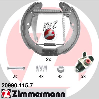 ZIMMERMANN ZIM20990.115.7 fékpofakészlet