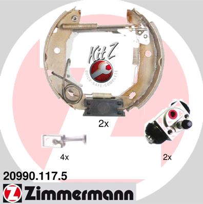 ZIMMERMANN ZIM20990.117.5 fékpofakészlet