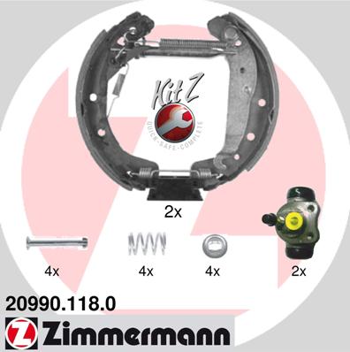 ZIMMERMANN ZIM20990.118.0 fékpofakészlet