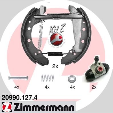 ZIMMERMANN ZIM20990.127.4 fékpofakészlet