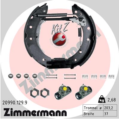 ZIMMERMANN ZIM20990.129.9 fékpofakészlet