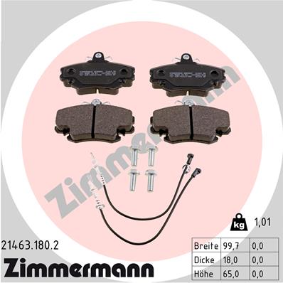 ZIMMERMANN ZIM21463.180.2 fékbetét készlet, tárcsafék