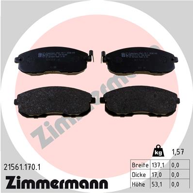 ZIMMERMANN ZIM21561.170.1 Fékbetét