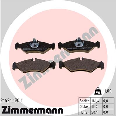 ZIMMERMANN ZIM21621.170.1 fékbetét készlet, tárcsafék