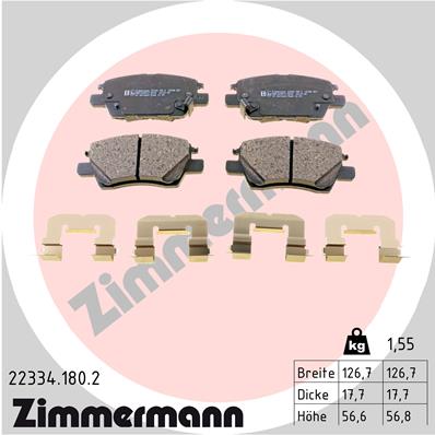 ZIMMERMANN ZIM22334.180.2 Fékbetét