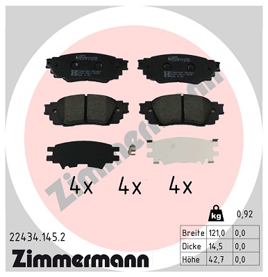 ZIMMERMANN ZIM22434.145.2 Fékbetét