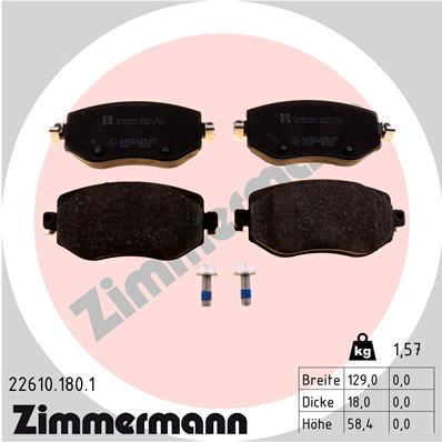 ZIMMERMANN ZIM22610.180.1 fékbetét készlet, tárcsafék