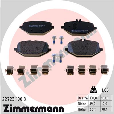 ZIMMERMANN ZIM22723.190.3 fékbetét készlet, tárcsafék