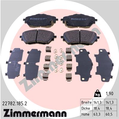 ZIMMERMANN ZIM22782.185.2 fékbetét készlet, tárcsafék