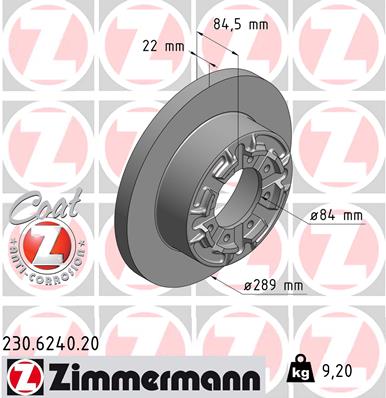 ZIMMERMANN ZIM230.6240.20 féktárcsa