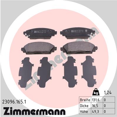 ZIMMERMANN ZIM23096.165.1 fékbetét készlet, tárcsafék