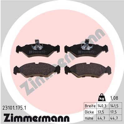 ZIMMERMANN ZIM23101.175.1 fékbetét készlet, tárcsafék