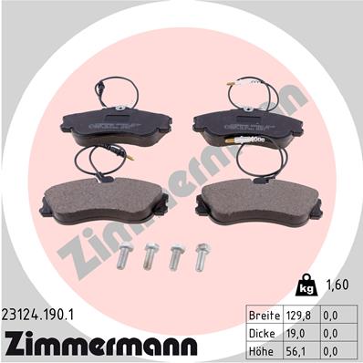 ZIMMERMANN ZIM23124.190.1 fékbetét készlet, tárcsafék