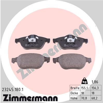 ZIMMERMANN ZIM23245.180.1 fékbetét készlet, tárcsafék