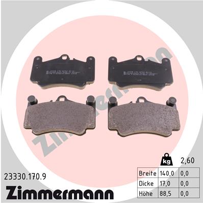 ZIMMERMANN ZIM23330.170.9 fékbetét készlet, tárcsafék