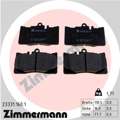 ZIMMERMANN ZIM23331.160.1 Fékbetét