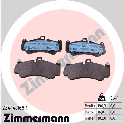 ZIMMERMANN ZIM23414.168.1 fékbetét készlet, tárcsafék