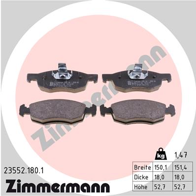 ZIMMERMANN ZIM23552.180.1 fékbetét készlet, tárcsafék