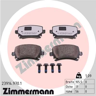 ZIMMERMANN ZIM23914.970.1 fékbetét készlet, tárcsafék