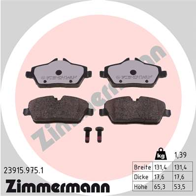 ZIMMERMANN ZIM23915.975.1 fékbetét készlet, tárcsafék