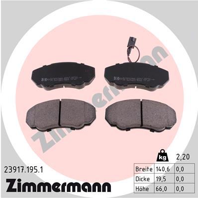 ZIMMERMANN ZIM23917.195.1 fékbetét készlet, tárcsafék